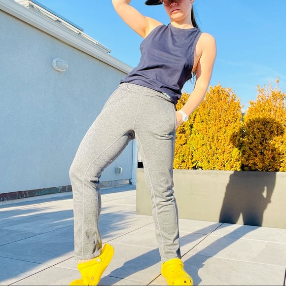 Nike Fleece Gray Zip Ankle Straight Leg Low Ride Streetwear Sport Sweatpants S - Picture 2 of 16